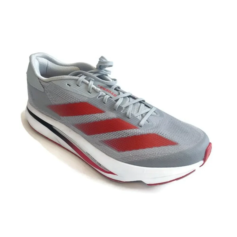 Adidas Adizero SL2 Mens Size 10 Rutgers Scarlet Knights Running Shoes Stone Gray - Picture 1 of 12